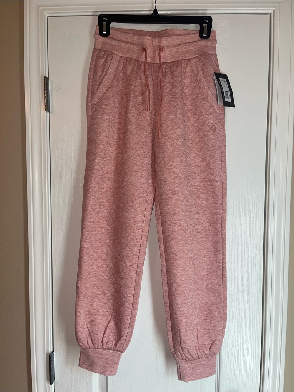 Women’s Pink Quilted Jogger Sweatpants